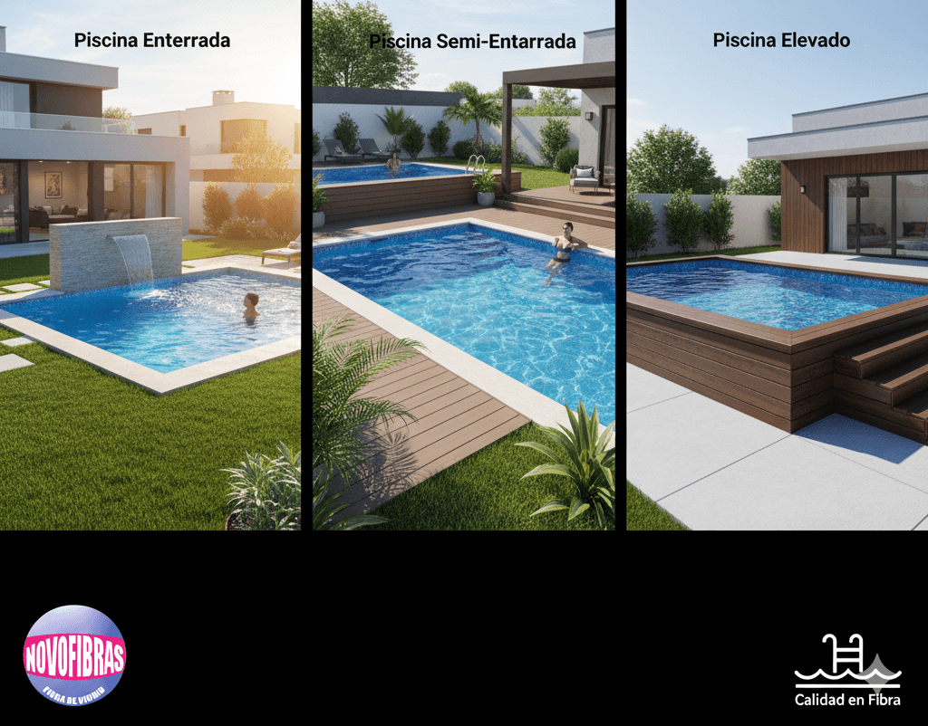 Tipos de piscinas de fibra de vidrio