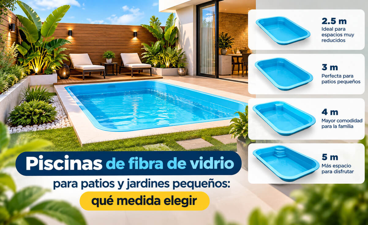 Piscinas de Fibra de Vidrio para Patios y Jardines Pequeños